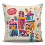 Aberto Design Cojín Multicolor 43 x 43 cm con Relleno de Silicona